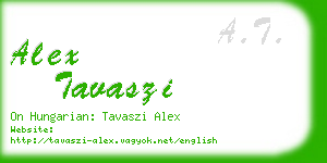 alex tavaszi business card